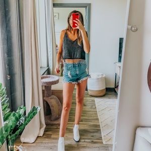 Metal detail crop top